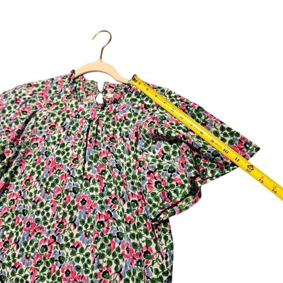 Banjanan womens micro floral blouse xs Multi cottage core - Picture 8 of 10